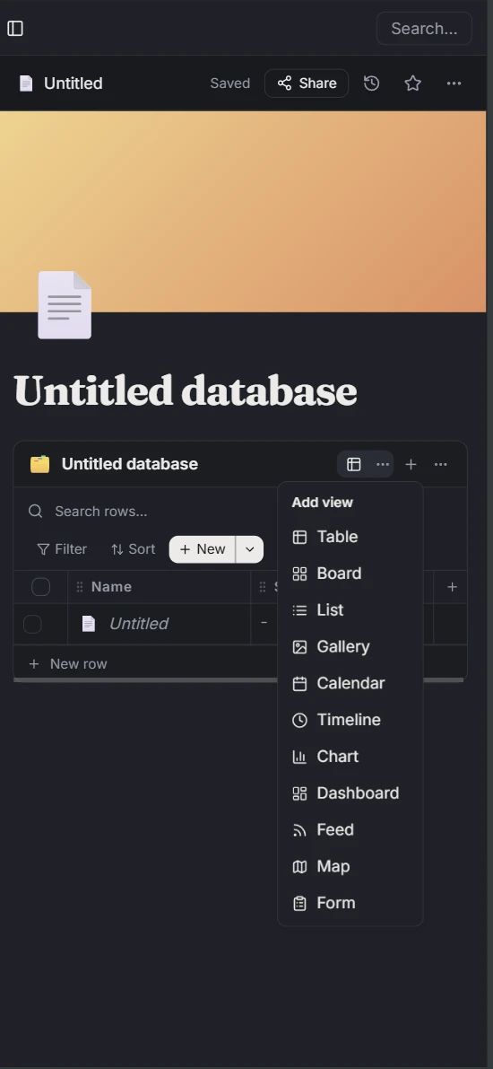 Notion clone — mobile 5